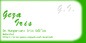 geza iris business card